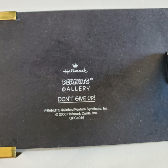 Hallmark Peanuts Gallery “Don’t Give Up!" Comic Strip Sign LINUS - Picture 4 of 9